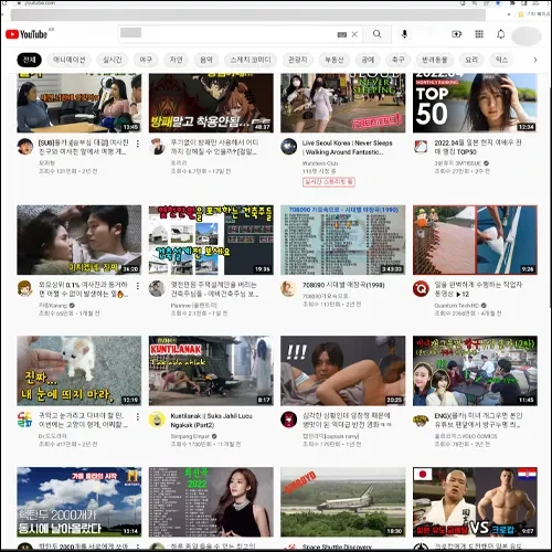 유튜브 사이트로 보는 방법